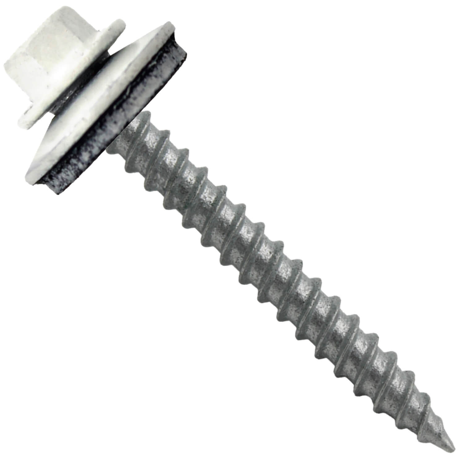 50 50mm 2" CORRUGATED ROOFING SCREWS & GREY STRAP CAPS FOR SHEET ROOFING * 
